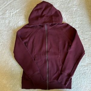 Lululemon Scuba Hoodie. Size: 8. GUC. Color: wine, darker than pics. SF home.
